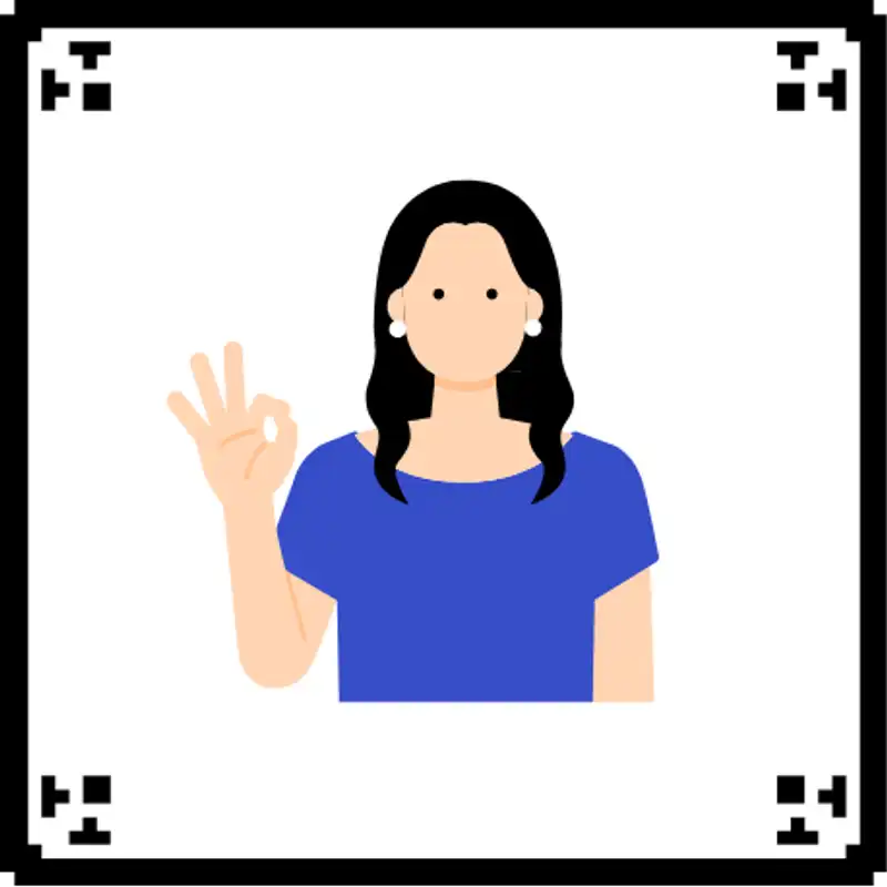 手を振る女性のイラスト
