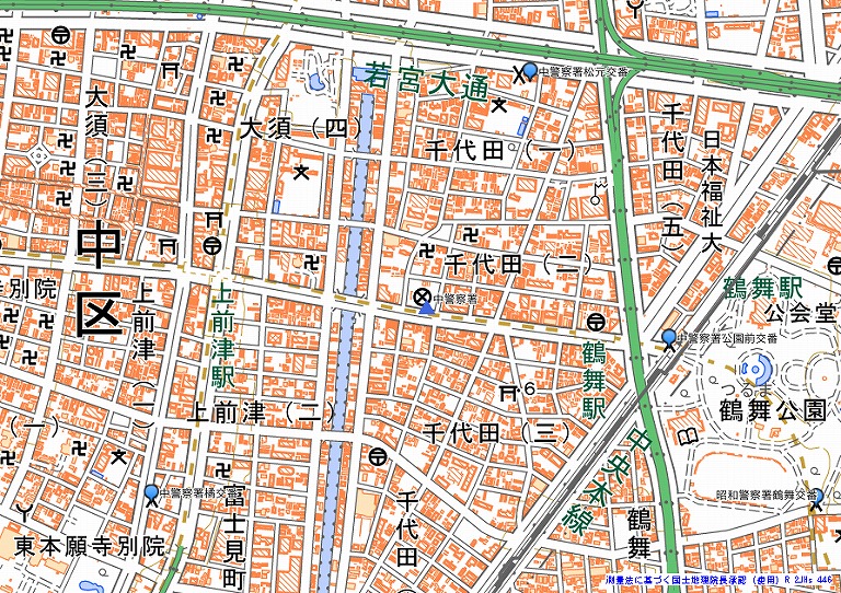警察署・交番・駐在所の所在地