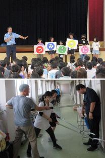 小学校で不審者侵入対策訓練・連れ去り防止講話