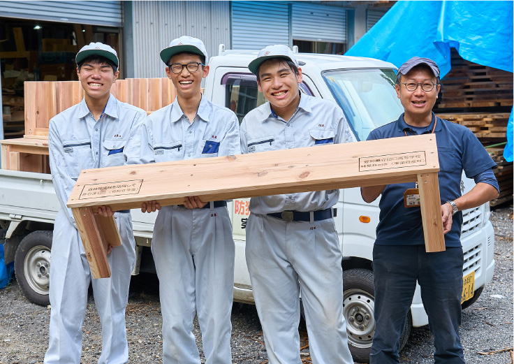 ベンチを抱える生徒