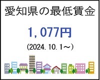 愛知県の最低賃金の画像