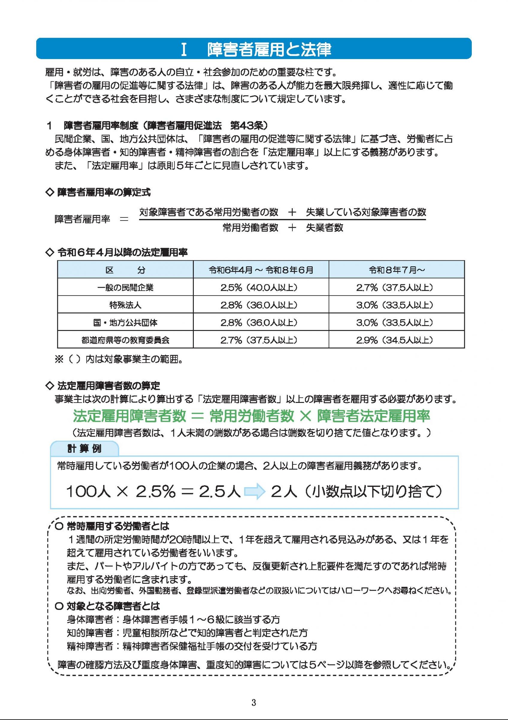 ウェブブック - 障害者の雇用のために～障碍者の雇用状況と支援～（表紙～P20） 4ページ目
