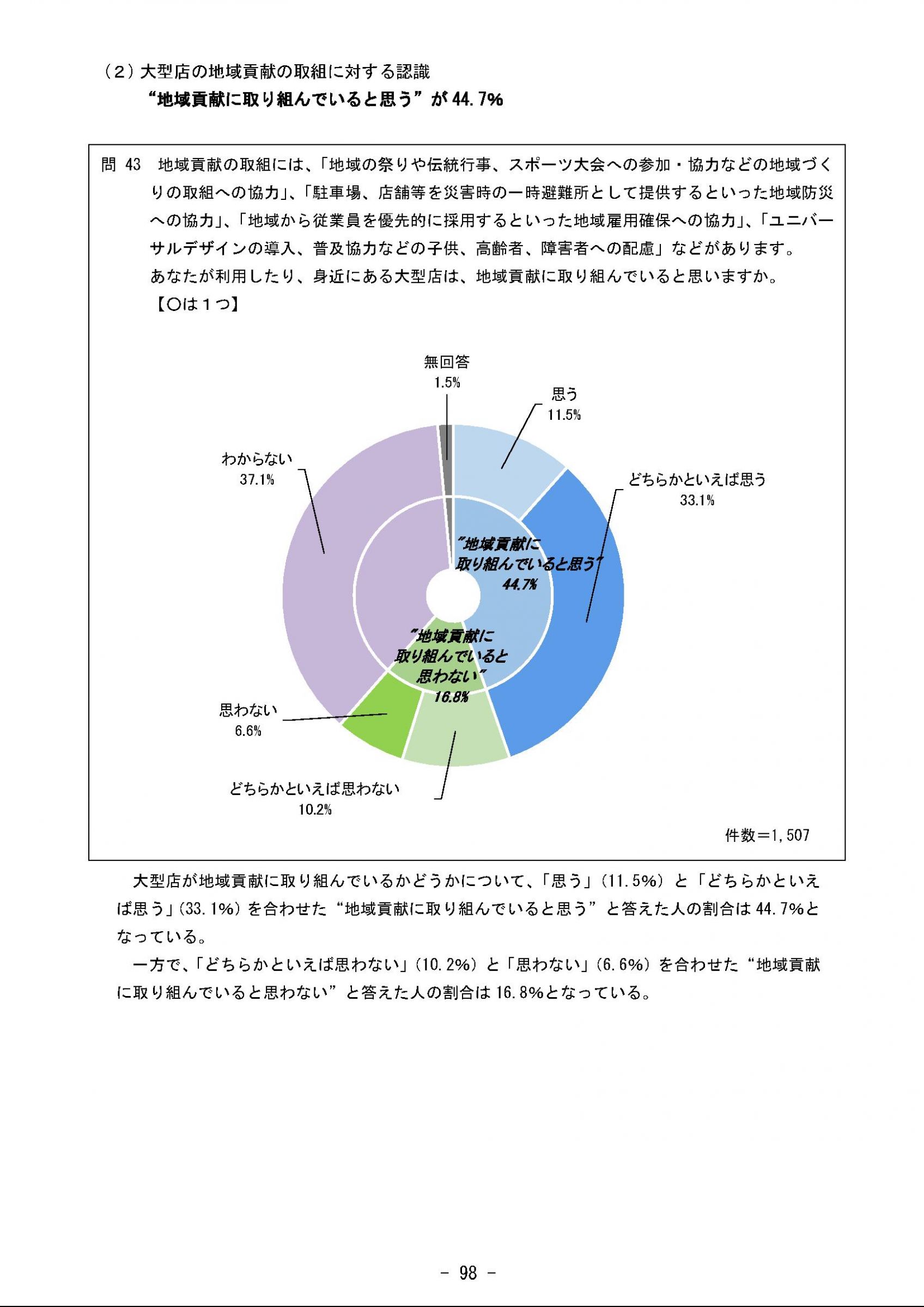 ウェブブック - 2023年度県政世論調査報告書（4/9） 13ページ目