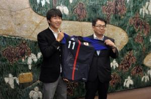 平成24年7月4日　ロンドンオリンピックサッカー男子日本代表選手の表敬訪問