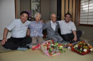平成24年9月3日　数え100歳の高齢者を訪問しました