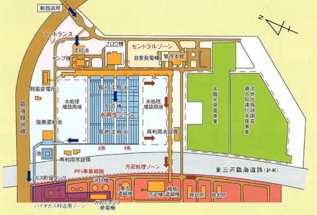 豊川浄化センター平面図