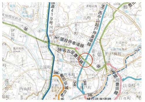 青木町　位置図