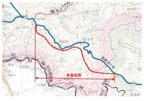 根引林添バイパス　位置図