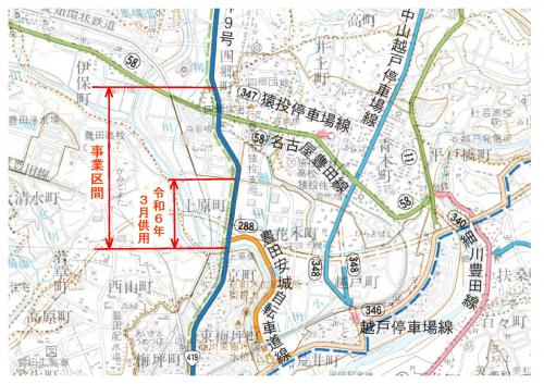 419号四郷町　位置図