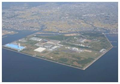 豊川浄化センターを空から撮った写真