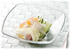 ハムとセロリのジュレサラダ