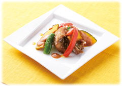 あじのゴマトマトソースがけ