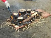 土器炊飯の様子