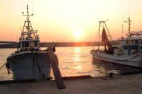 【一色町】一色港の夕焼け1