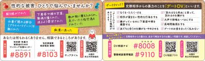 啓発カードの中面です。