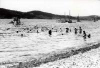 石田造船前から鳥羽崎方向を望む【幡豆海岸】（昭和2年8月10日）