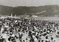 最盛期の三河大島海水浴場（昭和40年）