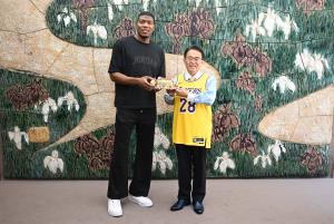 八村選手の表敬訪問