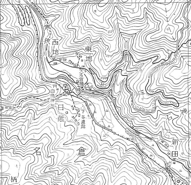 1952年の大名倉の地図