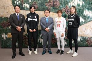 「フラッグフットボールアジア・オセアニア大陸選手権2025」女子日本代表選手の訪問