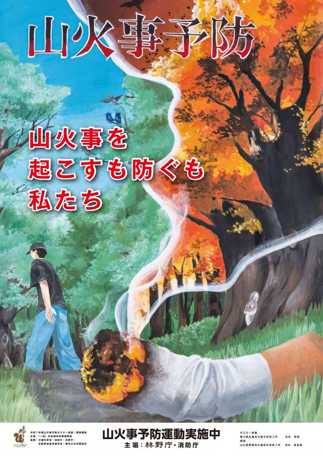 山火事予防ポスター