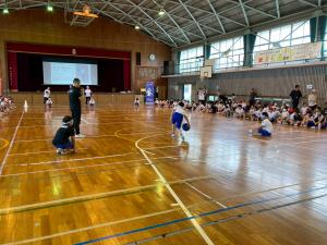 生徒のデモンストレーション試合です。