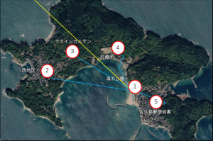 飛行ルート 佐久島