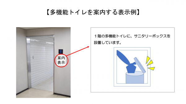 多機能トイレを案内する例