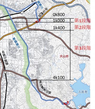 河川整備の位置図