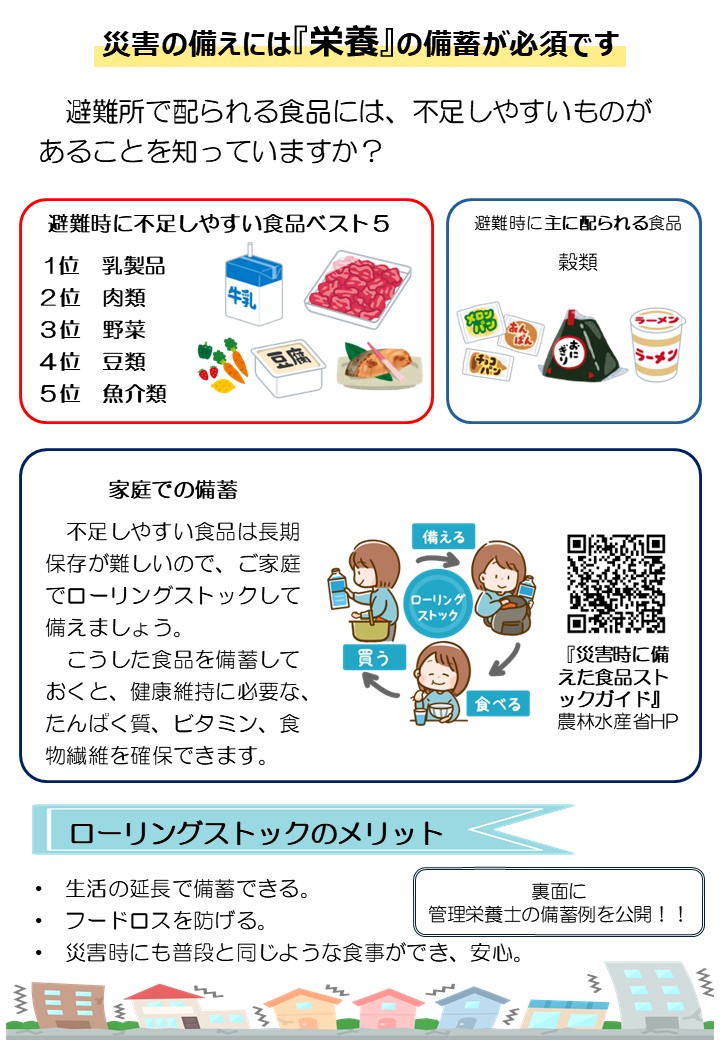災害備蓄リーフレット1