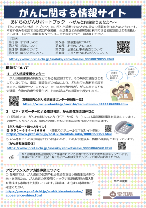 ちらし(がんに関する情報サイト)